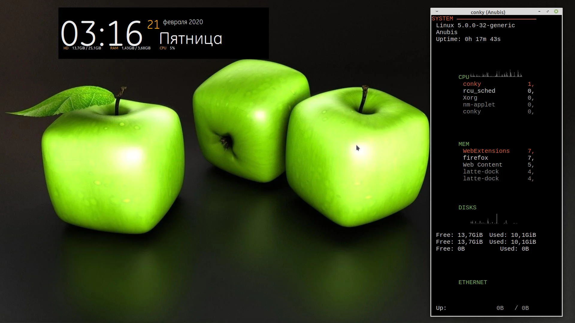 Conky Manager: Преврати рабочий стол Linux Mint в мощный командный центр