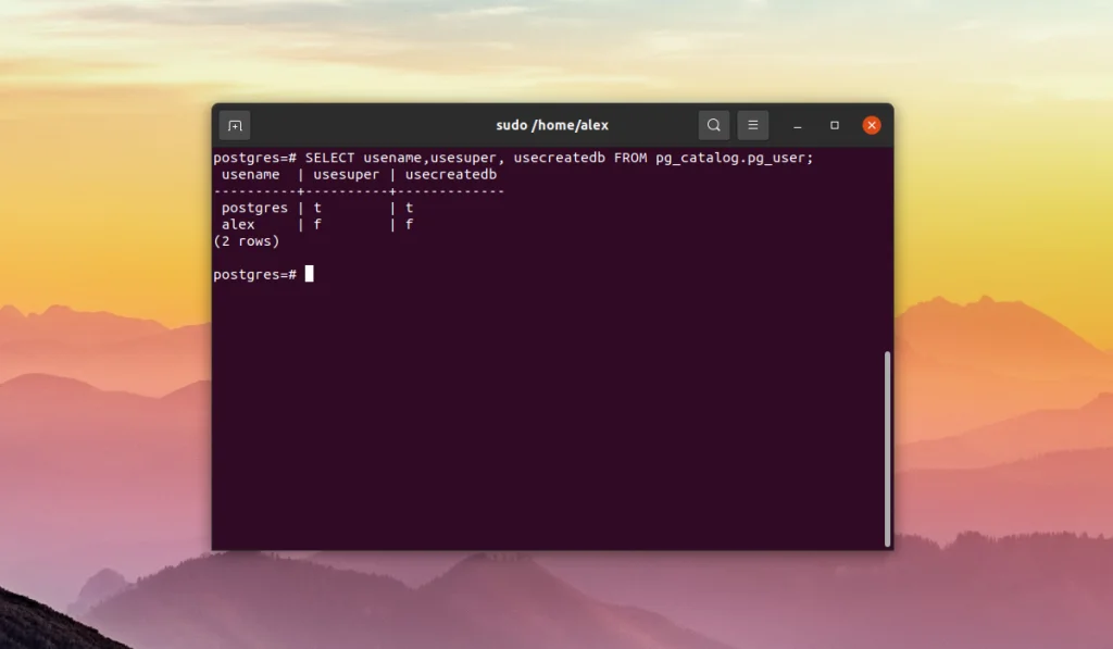 Кто имеет доступ к вашей базе? Смотрим всех пользователей PostgreSQL
