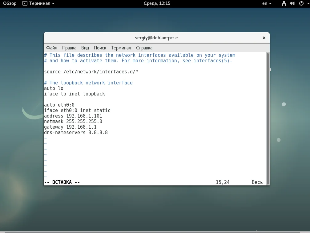 Сеть в Debian 9: Полный контроль через командную строку