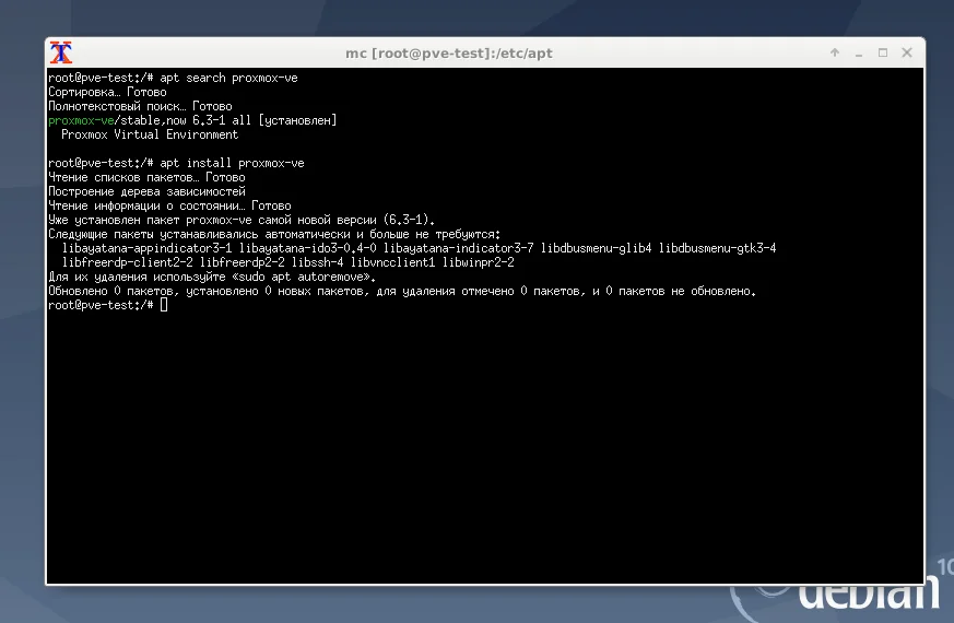 Proxmox VE на Debian 10: Полноценный хостинг на одном сервере