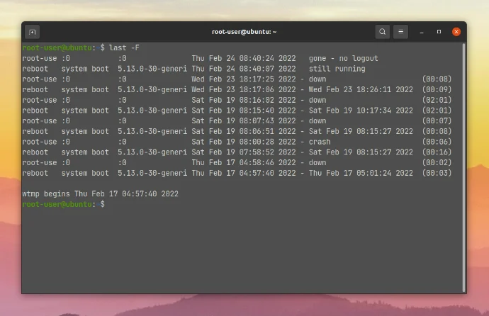 Кто, когда и откуда: Раскрываем все тайны входов в Linux с помощью last