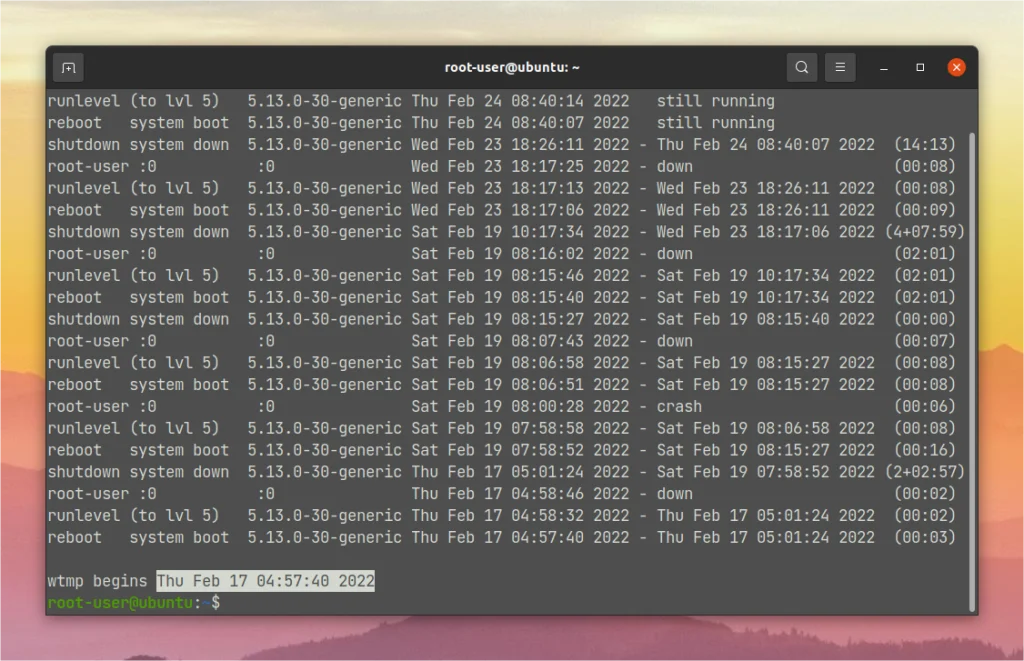 Кто, когда и откуда: Раскрываем все тайны входов в Linux с помощью last