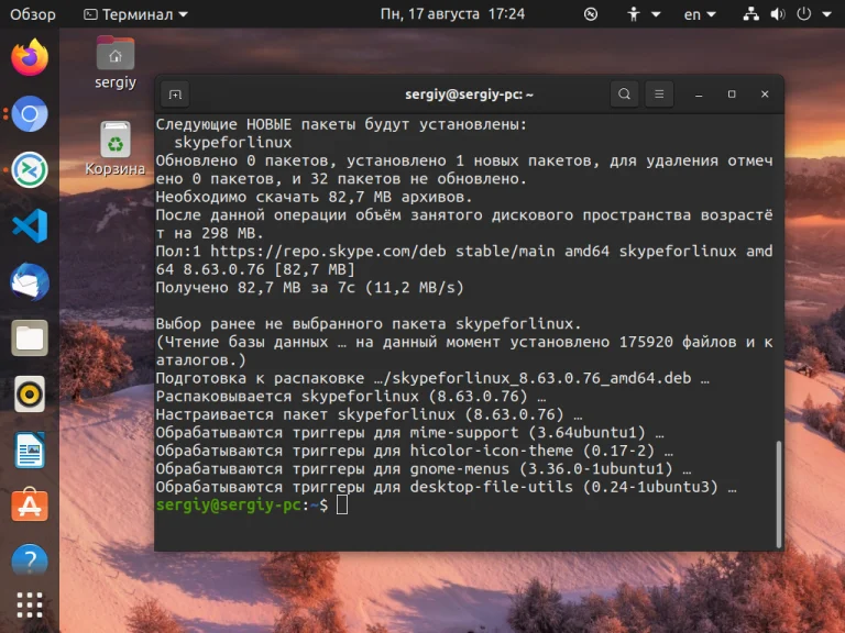 Skype в Ubuntu: 3 рабочих способа установки за 5 минут