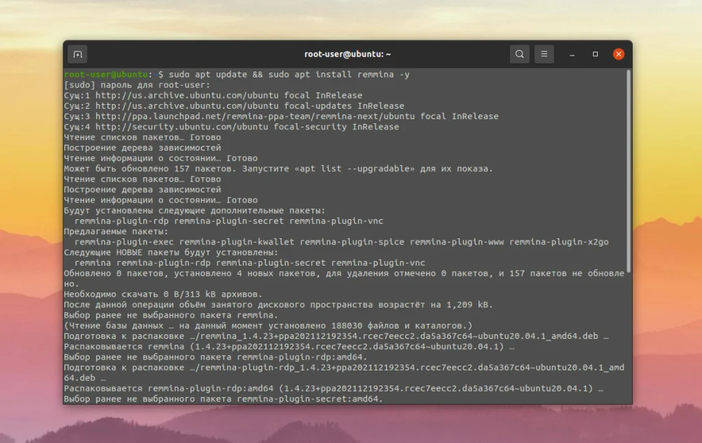 Remmina: Легкий способ удаленного доступа в Ubuntu 20.04