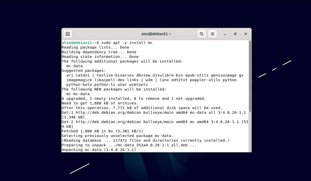 Midnight Commander в Debian: Установи мощный файловый менеджер за 2 команды