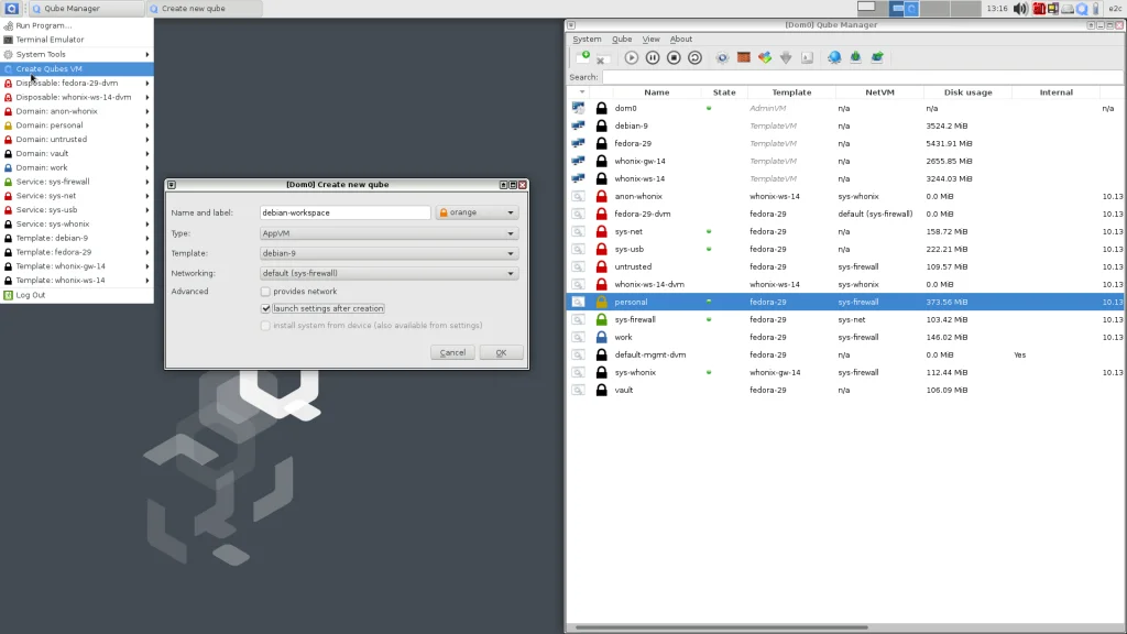 Qubes OS: Полное руководство по созданию и управлению виртуальными машинами для максимальной безопасности