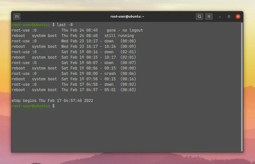 Кто, когда и откуда: Раскрываем все тайны входов в Linux с помощью last