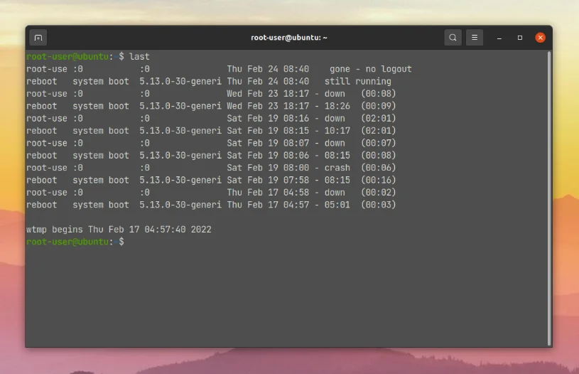Кто, когда и откуда: Раскрываем все тайны входов в Linux с помощью last