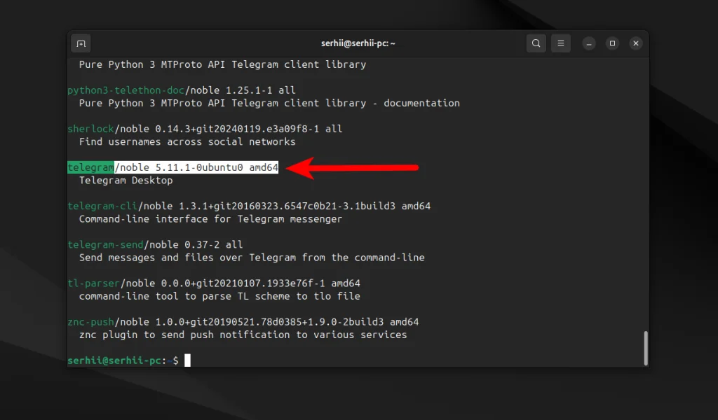 Telegram на Ubuntu 24.04: 3 рабочих способа установки