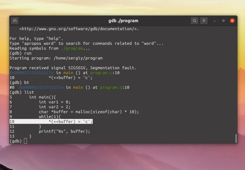 GDB: Полное руководство по отладке программ на C/C++ для начинающих