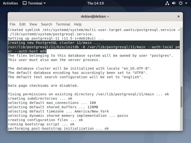 PostgreSQL в Debian 10: Быстрая установка и тонкая настройка мощной СУБД