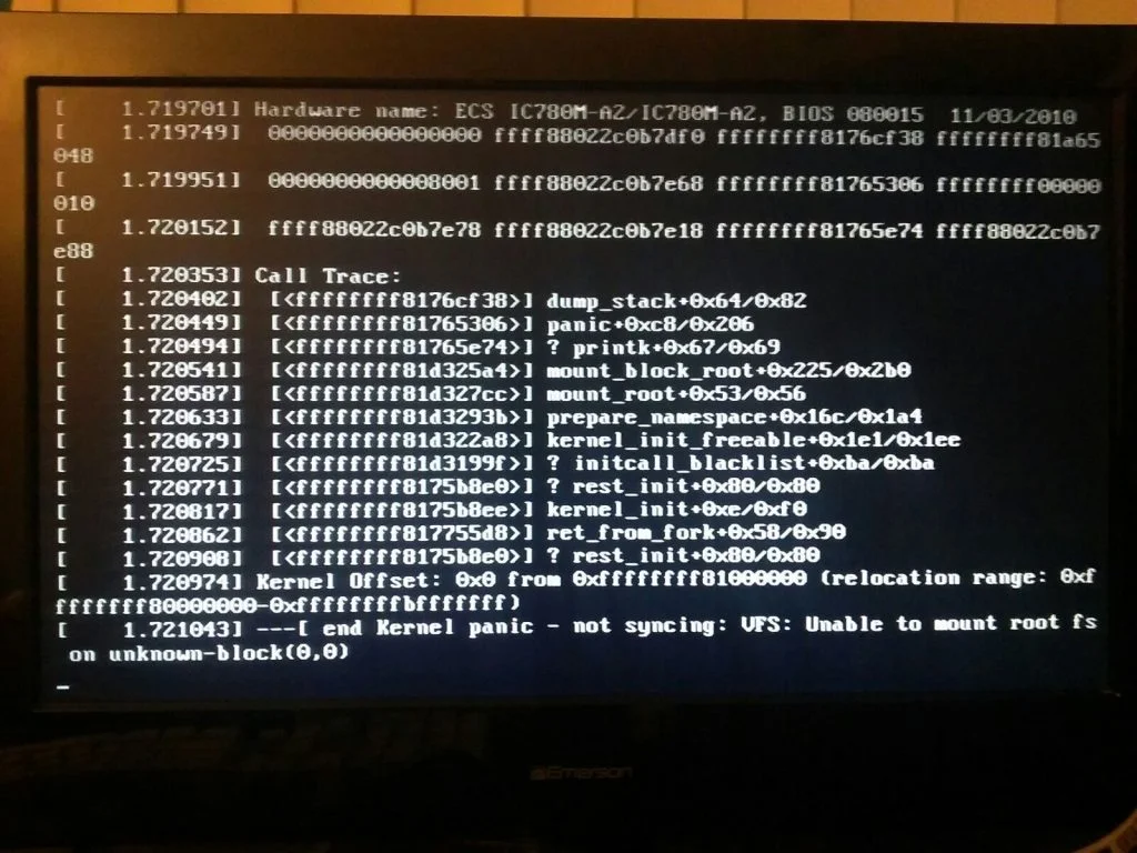 Не грузится Linux? Исправляем ошибку vfs unable to mount root fs