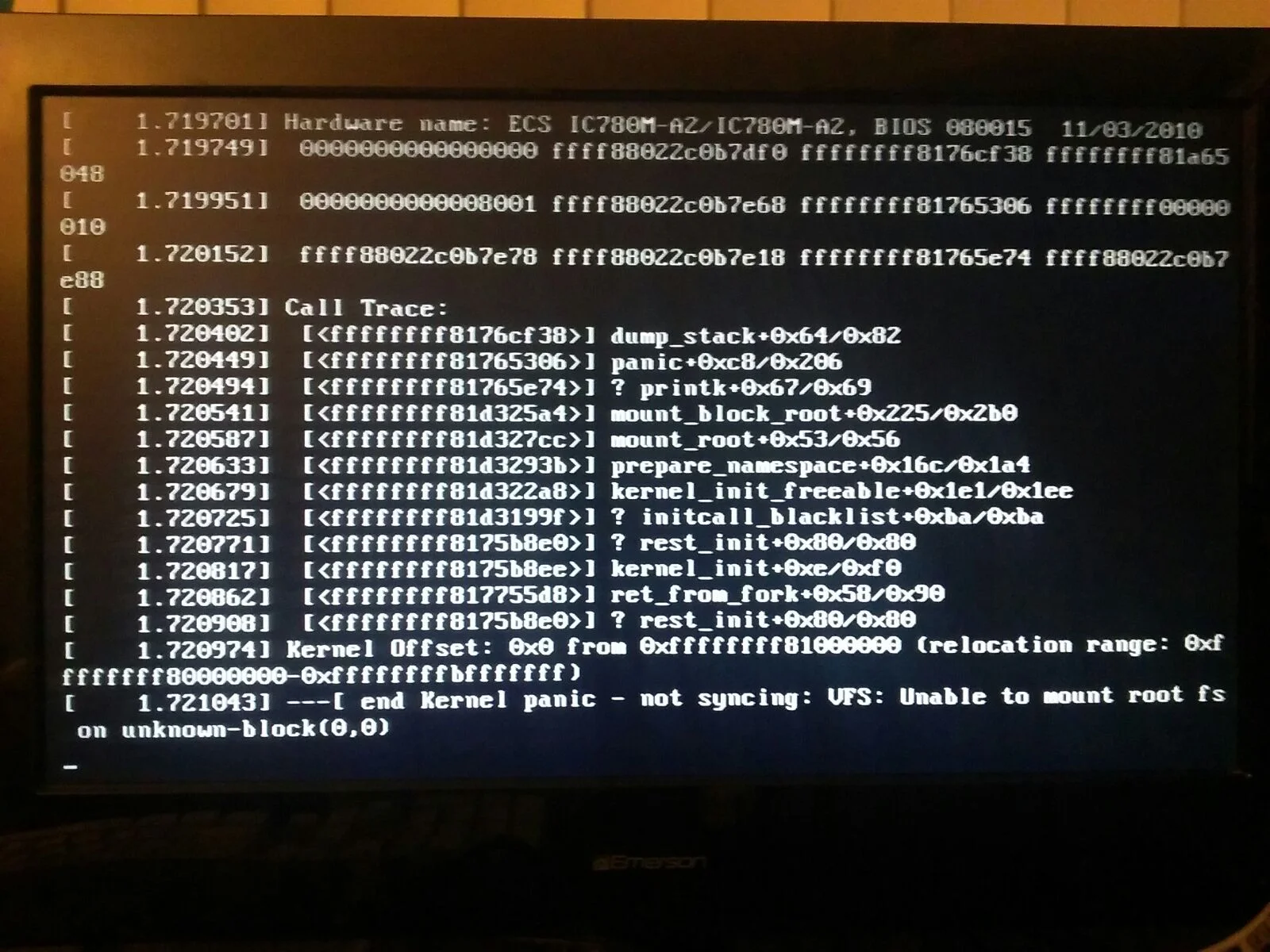 Не грузится Linux? Исправляем ошибку vfs unable to mount root fs