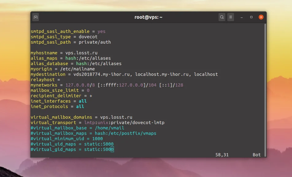 Свой почтовый сервер на Ubuntu: Postfix и Dovecot за час