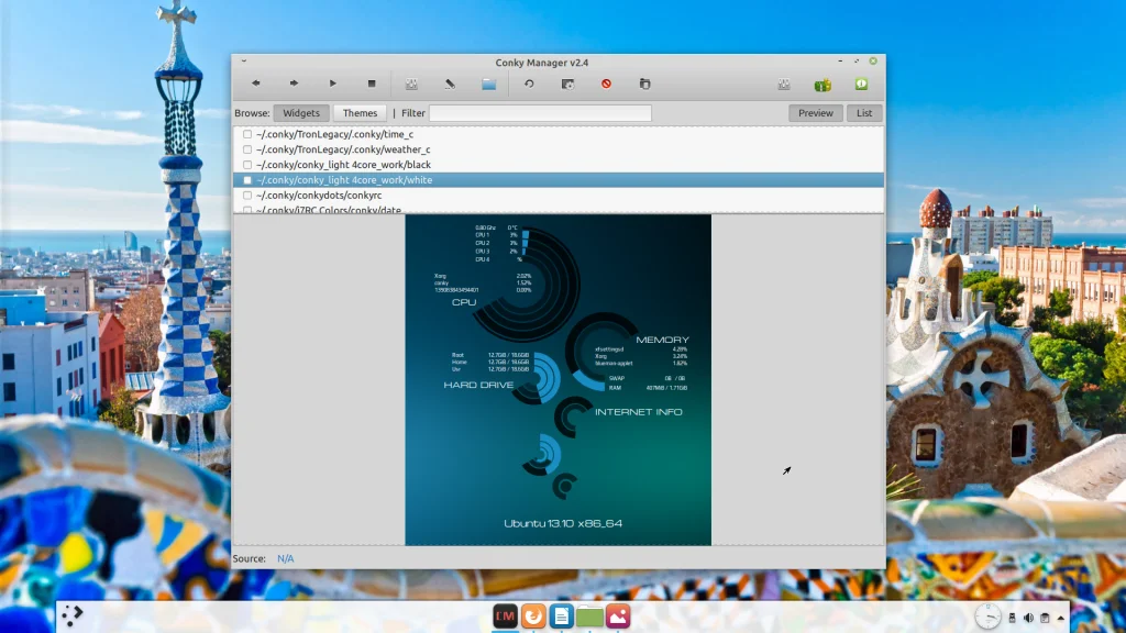 Conky Manager: Преврати рабочий стол Linux Mint в мощный командный центр