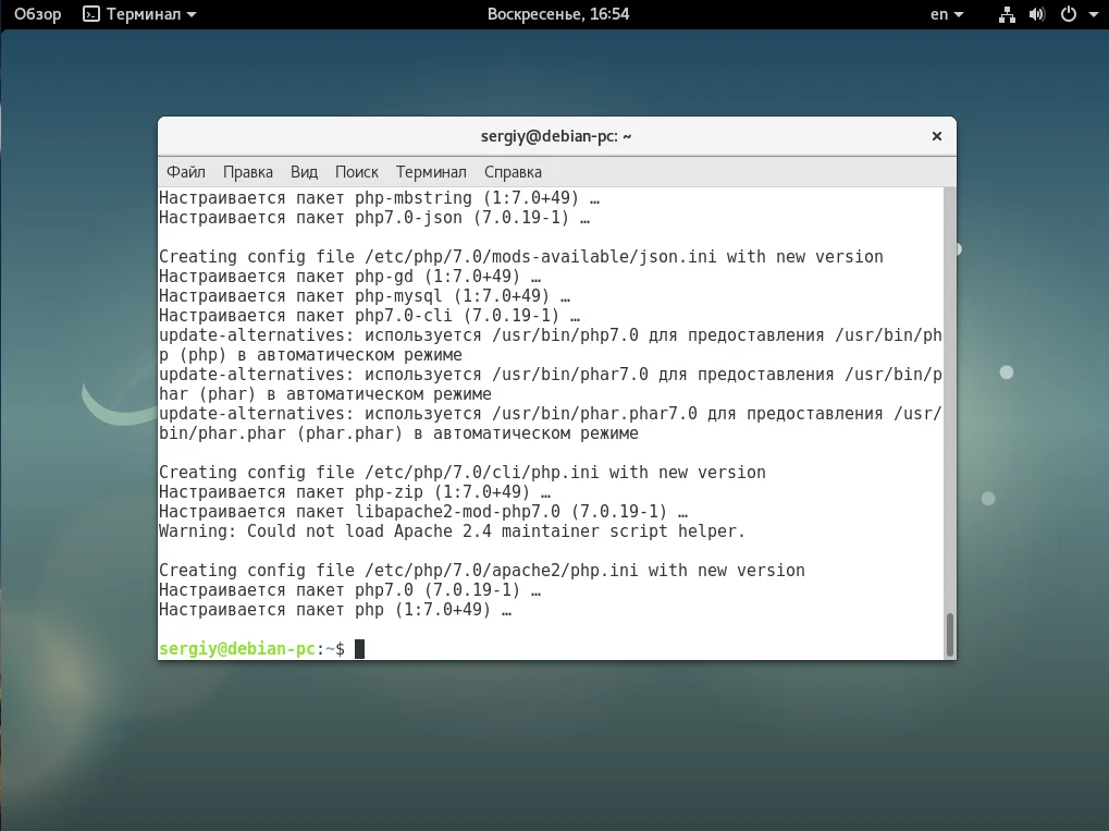 LAMP на Debian 9: Полное руководство по установке веб-сервера с нуля